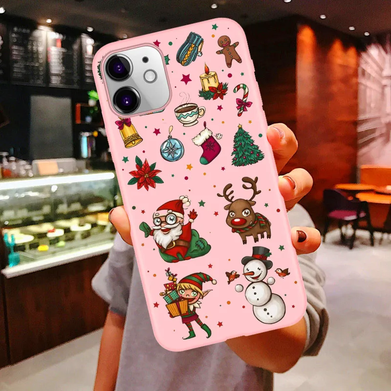 Веселый Рождественский чехол Vogue girl для iPhone 11 Pro Max новогодний розовый мягкий чехол для iPhone X 6 6S 7 8 Plus Xs XR XS MAX - Цвет: PINK TPU