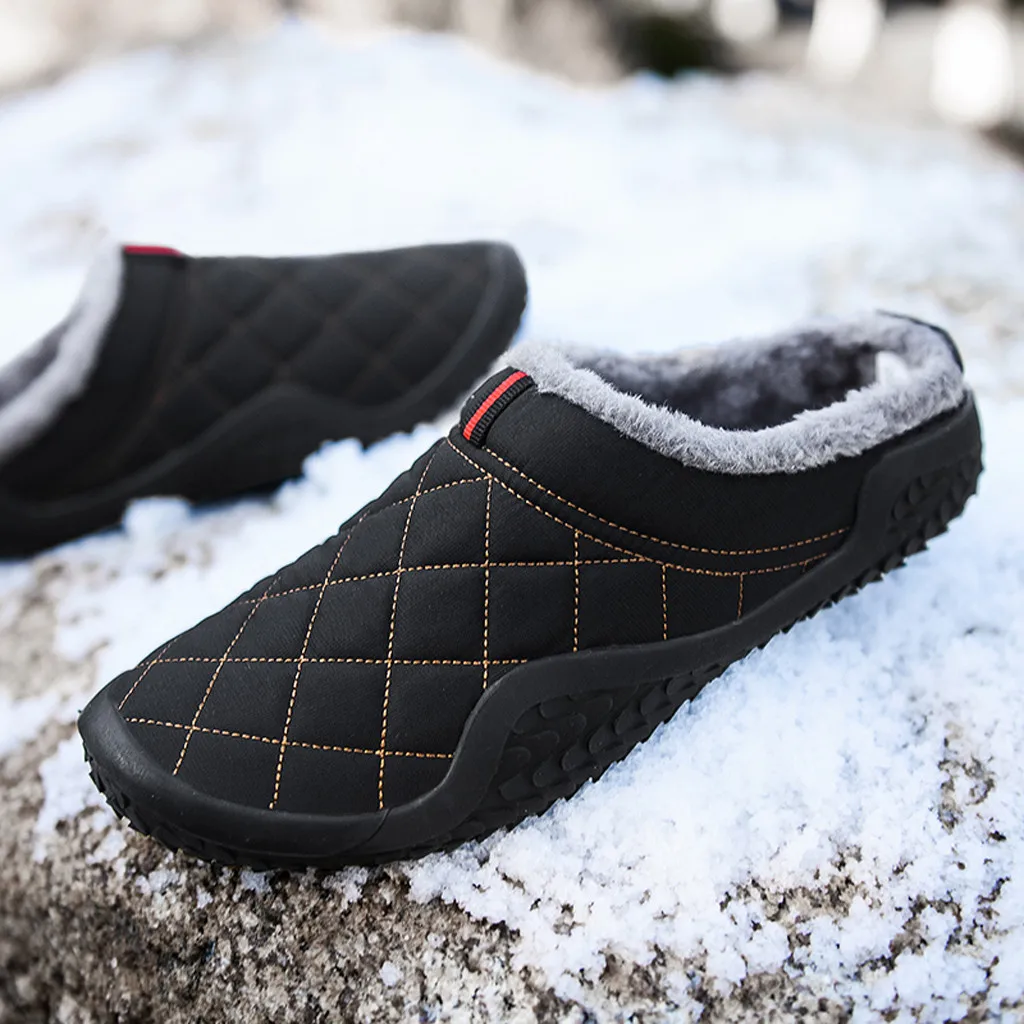 Модная мужская обувь; chaussure homme; бархатные теплые уличные тапочки; сетчатая обувь; мужские водонепроницаемые домашние тапочки; zapatos de hombre