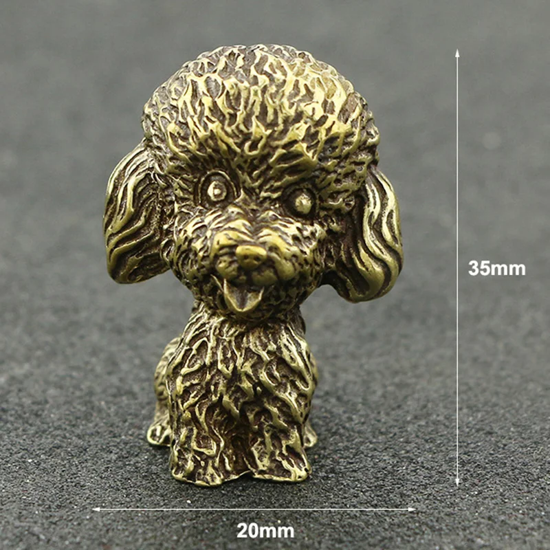 G Charm Dog Pendant Necklace Statue Crafts Ornament Figurine Hanging Accessories Vintage Brass Home Office Car Desk Decoration - Цвет: G