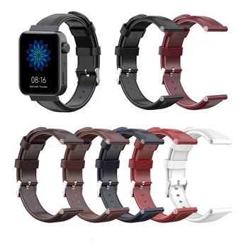 

Leather Watchband For Xiaomi Mi Watch 2019 Smart Watch Strap Replacement For Xiaomi Mi Watch Bracelet Watch Wrist Accessories