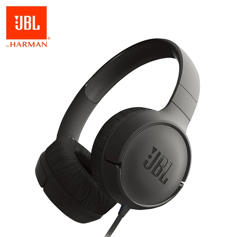 Оригинальные проводные наушники JBL T500 с чистым басом Спортивная игровая