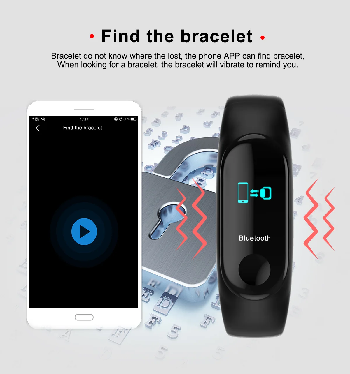 Фитнес-браслет M3 с цветным экраном, сенсорный браслет, водонепроницаемые Смарт-часы, нажимное сообщение, Bluetooth, фитнес-трекер для IOS, Android