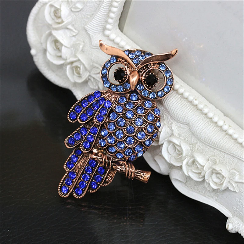 New Arrival Korea Big Owl Brooches For Wedding Bouquet Vintage Wedding Hijab Scarf Pin Up Buckle femininos Broches