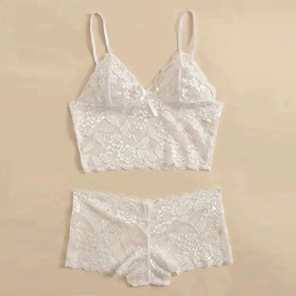 Plus Size S-5XL Women Porno Sexy Lingerie Costumes Lace Sexy Underwear Erotic Pajamas Babydoll Sleepwear Open Crotch Bra+Briefs