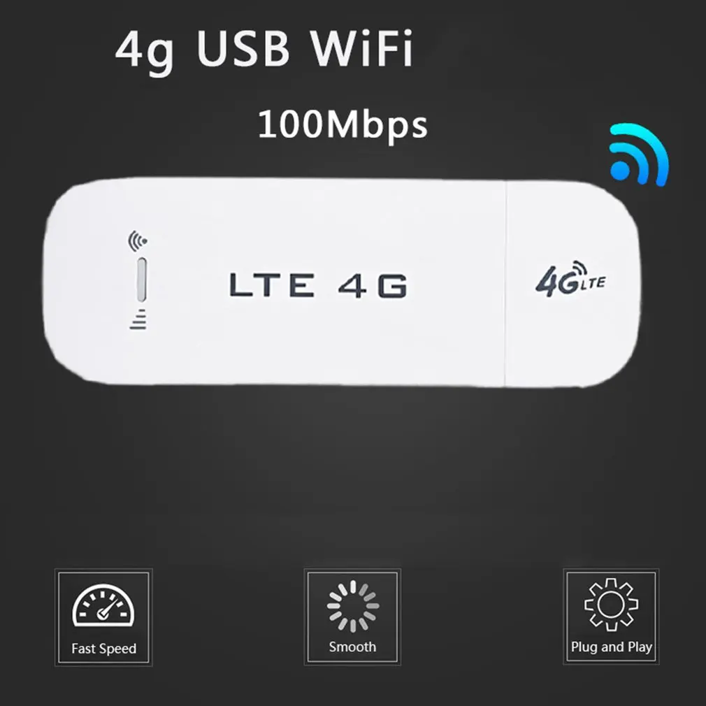 

USB Portable Wireless Wifi Card 4G USB Modem Mini Mobile Hotspot 4G Wifi Router Fast Speed Built-in Smart Chip