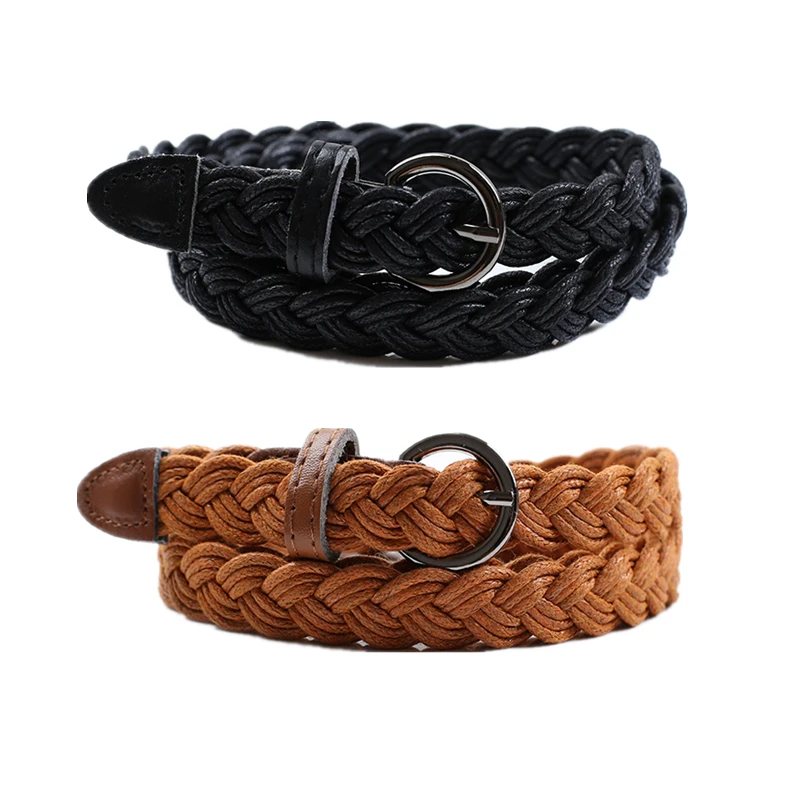 

2019 NEW Hot Fashion Braided Waist Belt Vintage Women Ladies Candy Hemp Rope Braided Strap Female Elegant Dress Modeling Belt