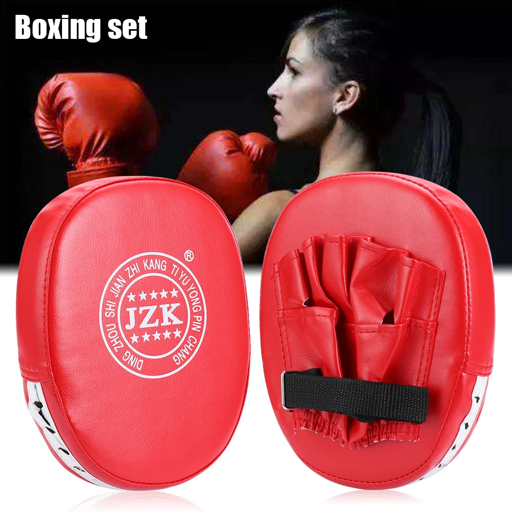 2Pcs Boxing Gloves and Focus Pads Set Hook Jabs Mitts Punch Bag Gym Training BE