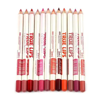 

12Pcs/Pack Cosmetic Professional Wood Lipliner Waterproof Lady Charming Lip Liner Soft Pencil Contour Makeup Lipstick Tool