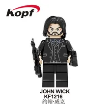 Один строительные блоки персонажа в отставку убийца Джон фитиль Глава 3-Парабеллум данные Детские модельные игрушки KF1216