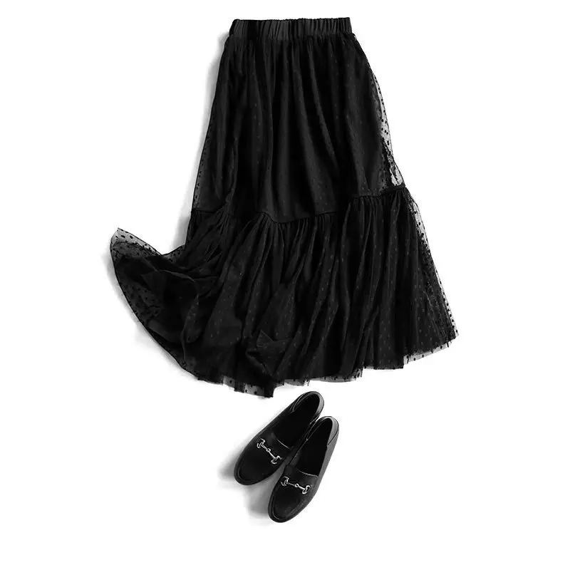 Zoj Brocade Double Layer Jacquard Gauze Skirt Amorous Glances Point Cake Dress Skirt New Style WOMEN'S Dress Batch