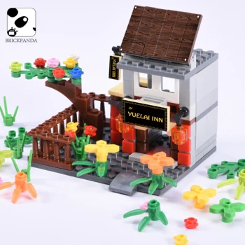 

Architecture Building Blocks Villa Bricks City Figs Accessory tree House Plants Friend Set parts Model MOC Toy For Children