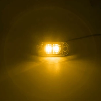 

Red Amber RV Travler Lights 2 LED 2.5inch Side Marker Lamp Waterproof Trucks New