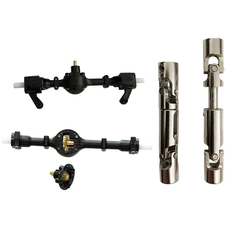 

BESTUpgrade Metal Gear Sturdy Front +Rear Axle with 1 Set Shaft Assembly Spare Part for WPL 4WD RC Car RC Car Parts