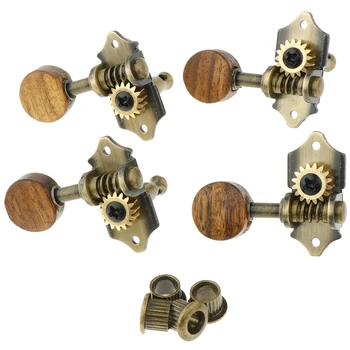 

Durable 4Pcs/Pack 2R2L Acacia Knob Ukulele Tuning Pegs Tuners Open-gear