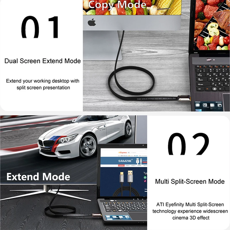 SAMZHE Плоский 4K * 2K HDMI кабель разрешение 3840*2160/60 Гц версия 2. 0 для ноутбука Xbox к