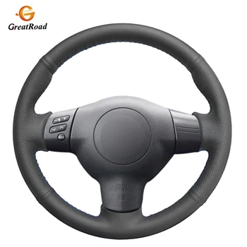

Hand-stitched Black Genuine leather Car Steering Wheel Cover for Toyota Corolla 2004-2006 Caldina 2002-2007 RAV4 (US) 2005