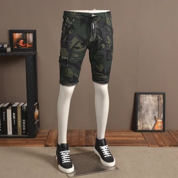 

2020 Knee Length Jeans Casual Shorts Summer Thin Classic Camouflage Denim Pants