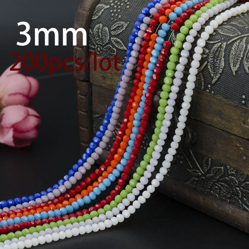 Шар граненый китайский кристалл Loose Beads 3 мм 200 шт высокое качество круглой формы