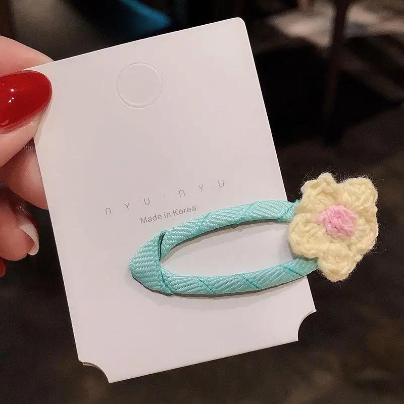 Популярный Стиль, новинка, популярная детская цветная шерстяная заколка ...