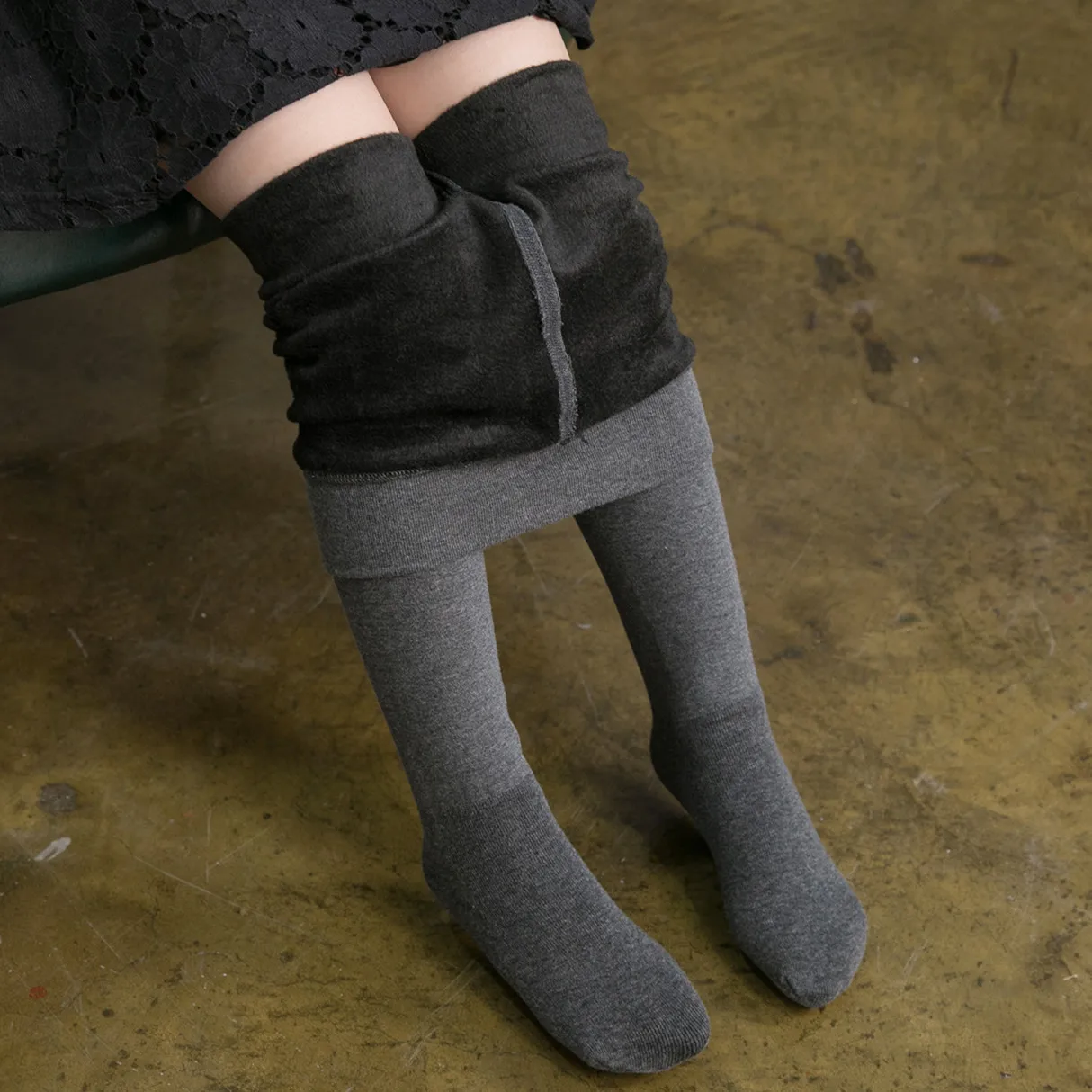 Girls Tights Winter Thick Skinny Hosiery Pantyhose Medias Elastic Waist Cotton Keep Warm Female Stockings