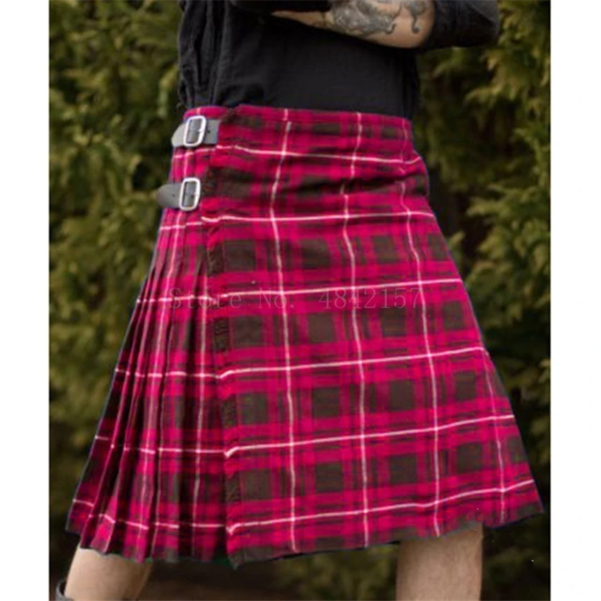 Хэллоуин человек шотландская плиссированная юбка винтажная короткая средневековая нерегулярная фестиваль Карнавал одежда Повседневная представление пират Kilt