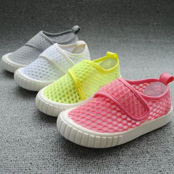 

Popular Summer Children's Breathable Comfortable Hollow Out Shoes Girls Air Mesh Candy Color Shoes Boys Rubber Round Toe Shoes