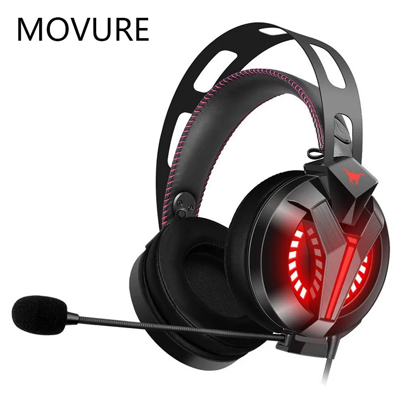 K1B камуфляжная игровая гарнитура стерео Бас шумоподавление Гарнитура с RGB светильник микрофон для ПК телефон Xbox One планшетный ПК