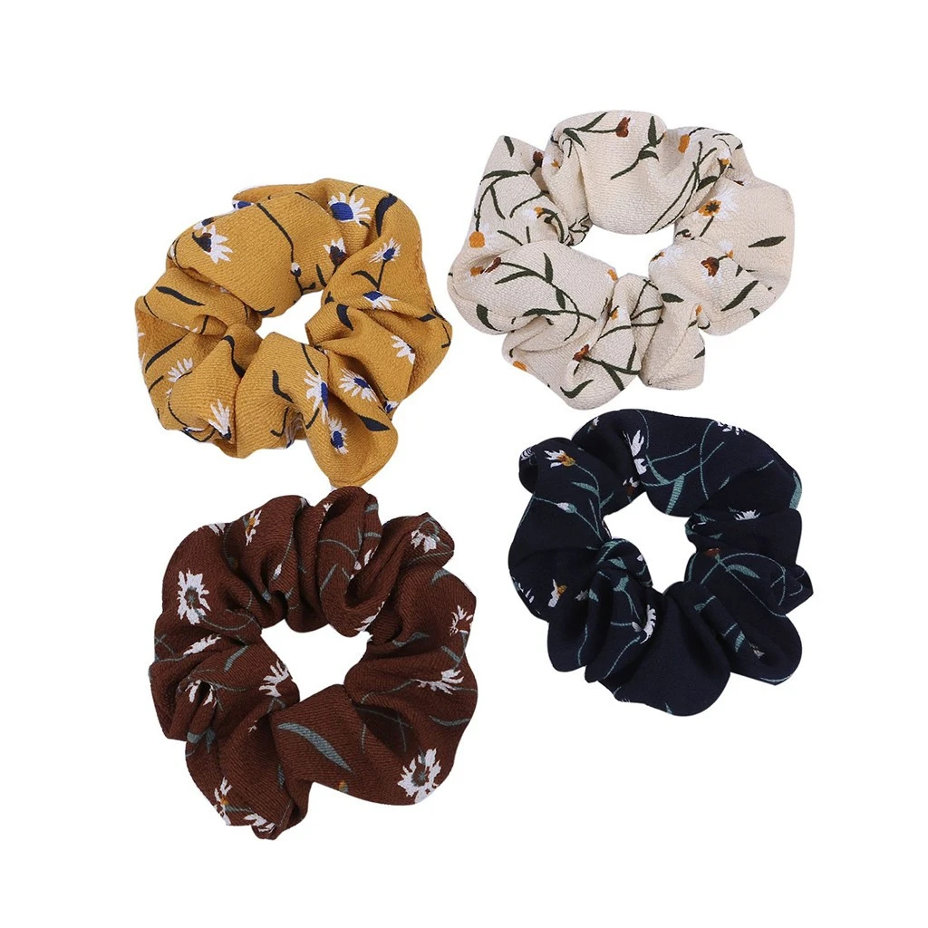 20 Pcs Fashion Set Women Hairbands Sweet Net Plaid  Premium Hair Scrunchies Hair Rope Stretch Elastic Satin Random Color 829