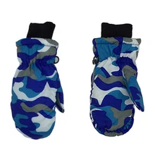 Детские зимние теплые перчатки для катания на сноуборде, лыжные перчатки, Детские Водонепроницаемые перчатки для катания на велосипеде, лыжах, спортивные утепленные бархатные перчатки