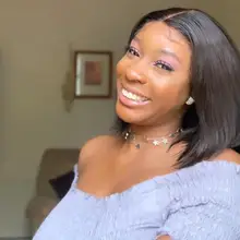 BAISI-peluca Bob brasileña con encaje frontal para mujer, pelucas de cabello humano 4x4 con cierre de encaje, peluca recta, peluca con malla frontal, malla con división Bob