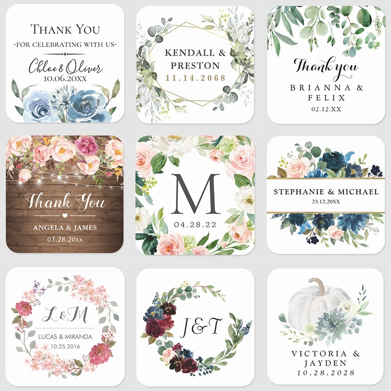 100 Custom Stickers - Personalized Logo/Image Labels For Business, Weddings, Parties (3x3 Inch Square) - View #2