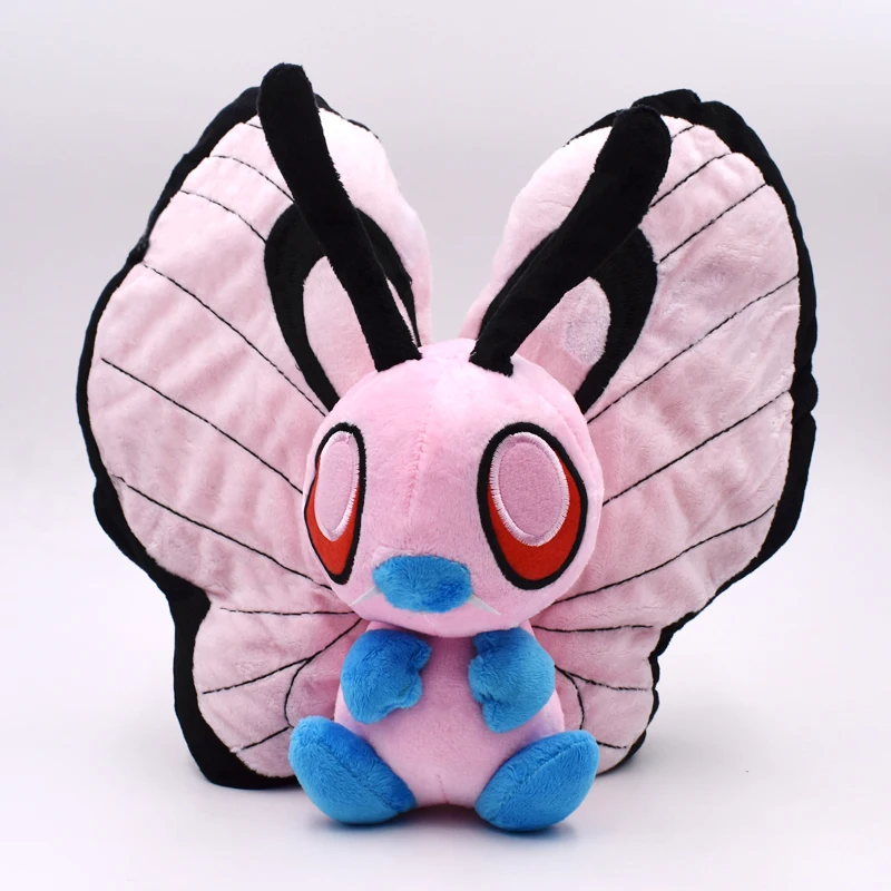 Pink Butterfree Plush Toys 30CM Butterfree Anime Cartoon Dolls New Rare Soft Stuffed Animal Doll For Children (3)