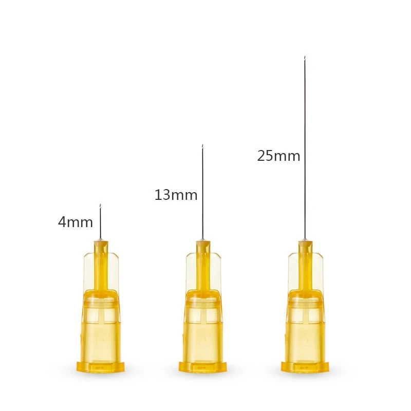 100pcs/50pcs/10pcspcs Korean Hot Sell Painless Small Needle Beauty Ultrafine 30GX4mm X13mmX25mm Syringes Eyelid Tools