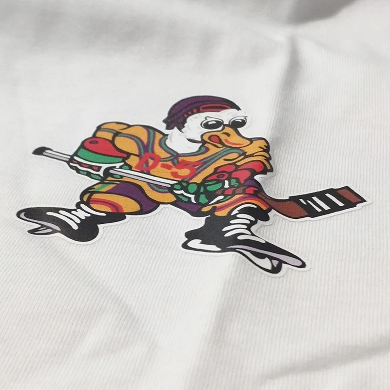 Футболка Mighty Ducks, летняя рубашка с рукавами, цвет черный, белый, размер S-3XL, без рисунка
