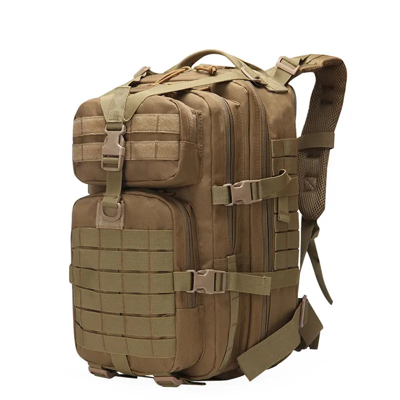 45L большой емкости Тактический Рюкзак Военная армия штурмовые Сумки Открытый 3P EDC Molle пакет для треккинга кемпинга охоты сумка - Цвет: Khaki