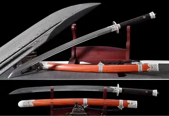 

Handmade Chinese WUSHU Broadsword Sword Sharp Folded Steel Blade Kong Fu Saber Qing Dynasty Housecarl Dao Full Tang