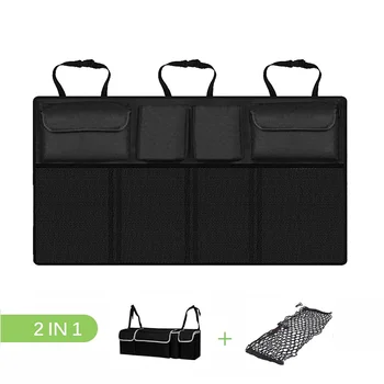 

Universal Car Trunk Organizer Adjustable Backseat Storage Bag Net Oxford Automobile Seat Back Organizer Car Interior Accessories