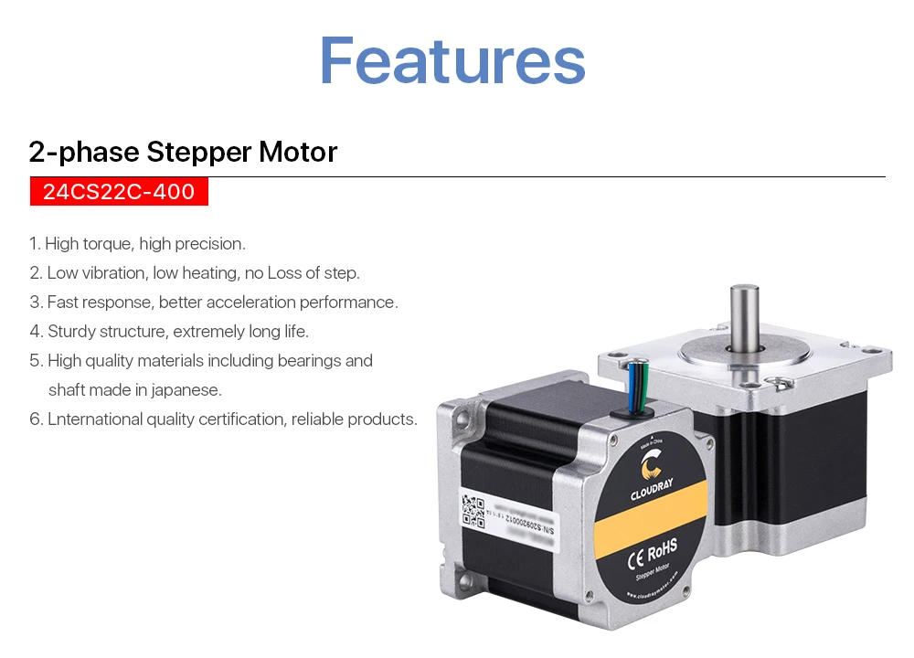 Nema 24 stepper motor kit 2 fase