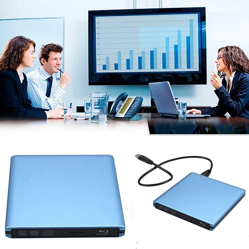 USB 3,0 Blu-Ray привод компьютер внешний DVD привод BD-ROM Bluray плеер BD/DVD/CD-RW записывающее устройство для ноутбуков