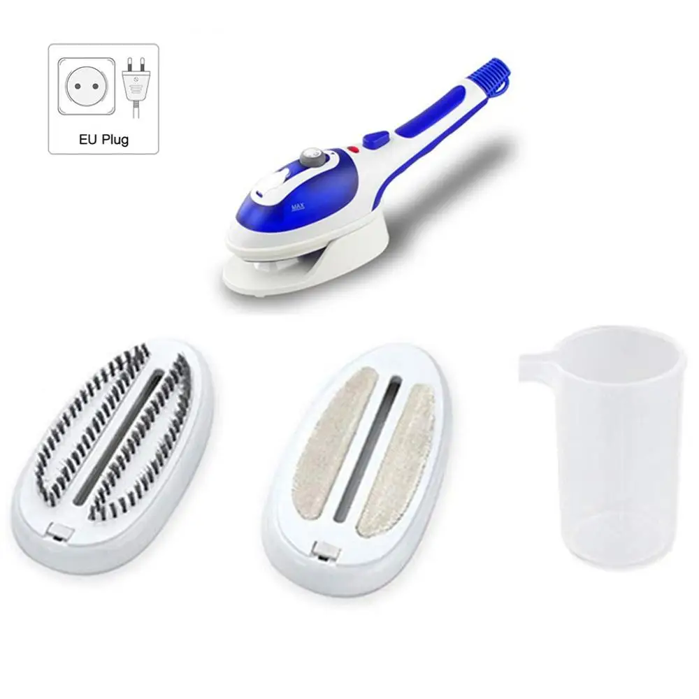 blue EU plug 220 В портативная Паровая щетка для одежды портативная Паровая керамическая железная щётка для сухой чистки два в одном ручном паровом железе - Цвет: blue EU plug