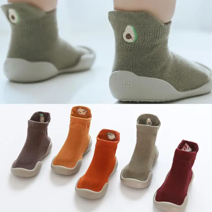 

baby toddler shoes baby embroidery shoes non-slip shoes sock floor shoes Foot Socks fruit 5colors 5size tz05