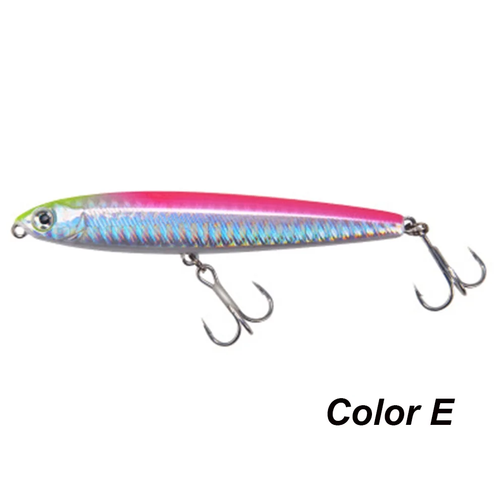 1 предмет; Новинка; карандаш приманки 10/14/18/24g 75 мм 95 мм Minnow приманки для ловли рыбы, твердая приманка, высокое качество вибрационные светильник дергающаяся Рыбная ловля Рыбалка снасти - Цвет: Color E