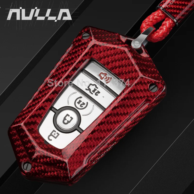 

Carbon Fiber Car Key Case Shell Cover Accessories For Ford Edge New Mondeo New Mustang 2019 2020 Car decoration