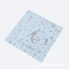 10 pçs festa de aniversário suprimentos meninas crianças pequena sereia guardanapos de papel bebê chuveiro balão cauda conjunto sereia decoração de casamento(China)