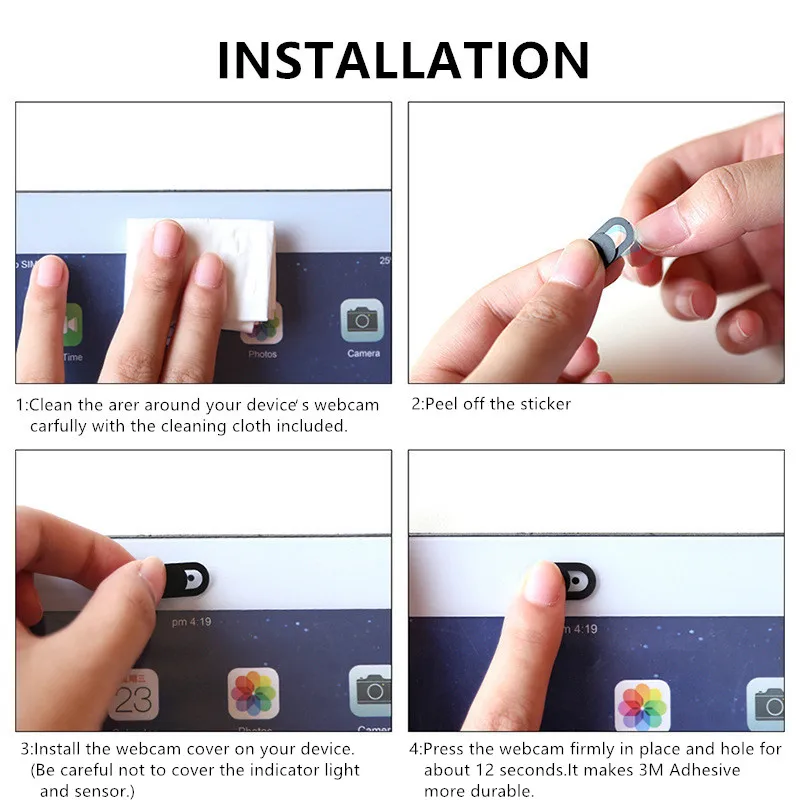 Privacy Cam Sticker - Webcam Cover Shutter Slider for Laptops, Tablets, and Phones