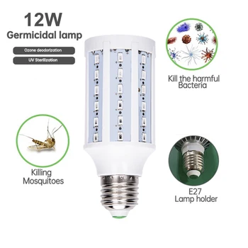

Multifunctional UVC Cleaning Lamp 60 Lamp Beads 12W / E27uv Ultraviolet Sterilization Corn Lamp