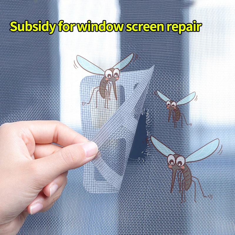 Fix Net Window Home Adhesive Anti Mosquito Fly Bug Insect Repair Screen Wall Patch Stickers Mesh Window Screen Net Mesh Tape