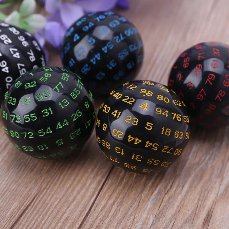 100 Sides Polyhedral Dice D100 Multi Sided Acrylic Dices for Table Board Role Playing Game Bar Pub Club Party game dice dice set acrylic dice