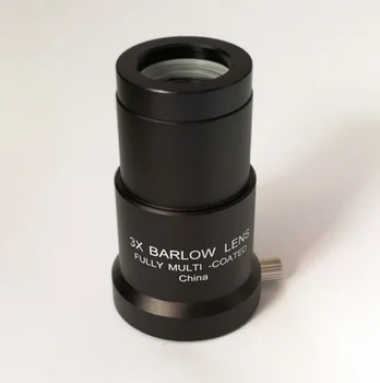 

Agnicy Astronomical Telescope Accessories 1.25 Inches 31.7mm 3x Extender 3 times Barlow Mirror Optical Lens Metal
