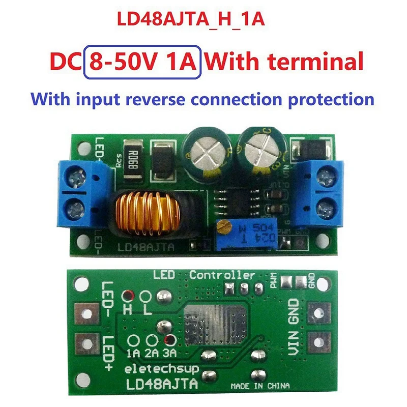 Ld48Ajta Dc8 50V потенциометр регулируемый светодиодный драйвер с широтно импульсной